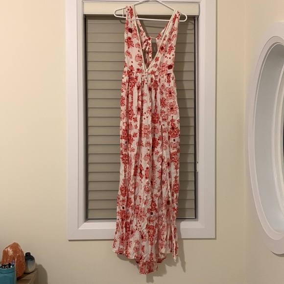 ASOS Floral Dress with Front Slit, Open Back - Picture 2 of 5